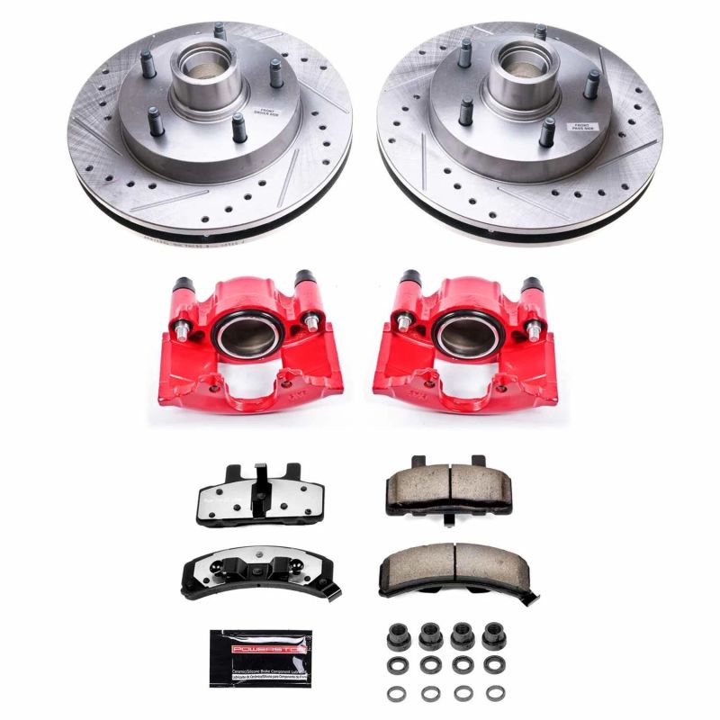 PowerStop Power Stop 94-99 Dodge Ram 1500 Front Z36 Truck & Tow Kit w/Cals
