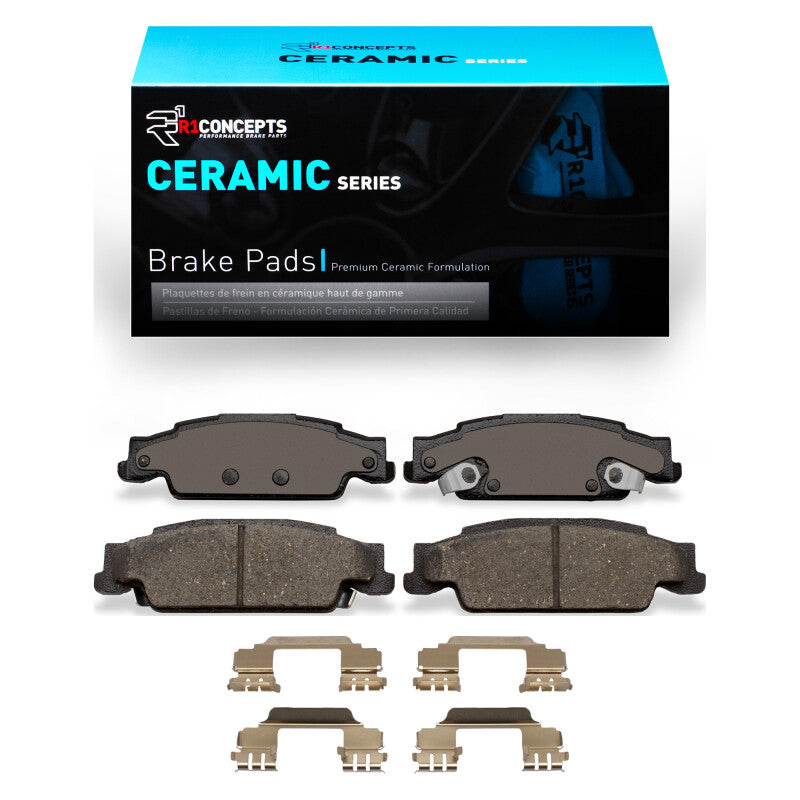 R1 Concepts R1 03-11 Cadillac CTS Rear Ceramic Pads & Hardware Kit