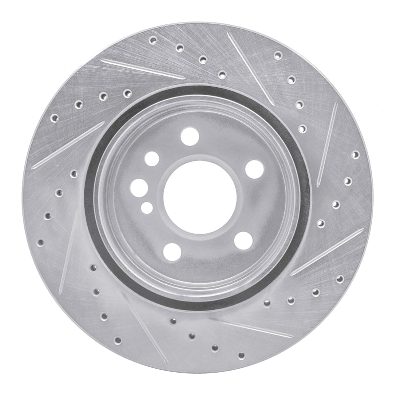R1 Concepts R1 92-99 Mercedes-Benz 600SEL Rear Left Drilled & Slotted Silver Brake Rotor
