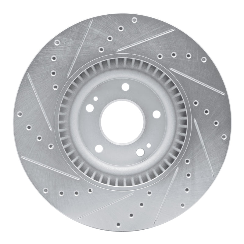 R1 Concepts R1 20-25 Hyundai Palisade Front Right Drilled & Slotted Silver Brake Rotor