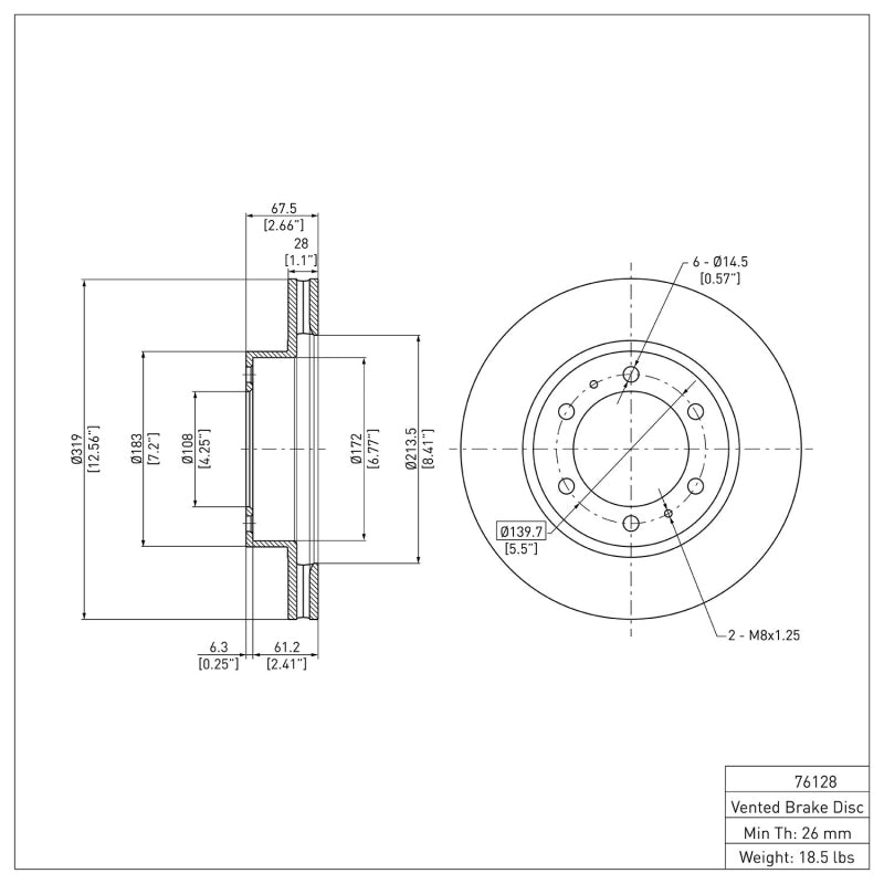 DFC 03-23 Toyota FJ Cruiser Front Brake Rotor