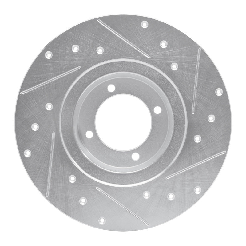 R1 Concepts R1 62-80 MG MGB Front Left Drilled & Slotted Silver Brake Rotor
