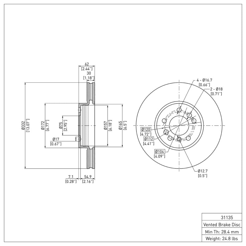 DFC 00-06 BMW X5 Front Brake Rotor