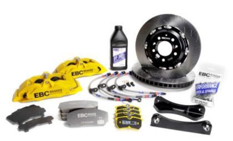 EBC Racing 98-06 Audi TT Quattro 8N 1.8T Yellow Apollo-4 Calipers 330mm Rotors Front Big Brake Kit