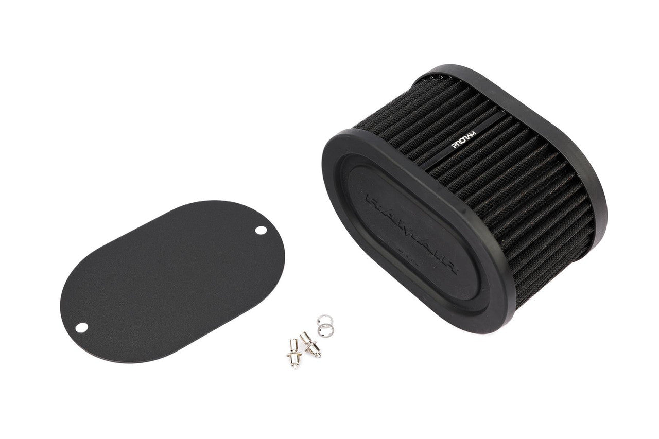 Ramair Pleated Carb Intake Air Filter MultiFit Blank Plate 100mm Int Height