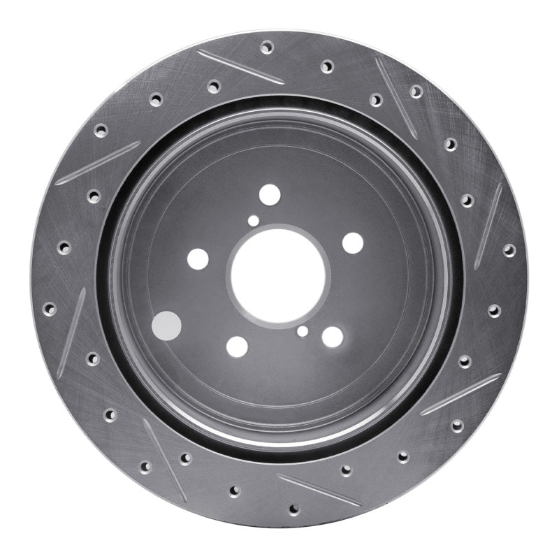 R1 Concepts R1 10-25 Scion FR-S Rear Left Drilled & Slotted Silver Brake Rotor