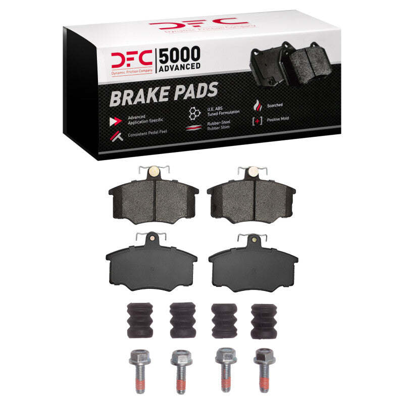 DFC 82-83 Audi Coupe Front 5000 Advanced Semi Metallic Brake Pads and Hardware Kit