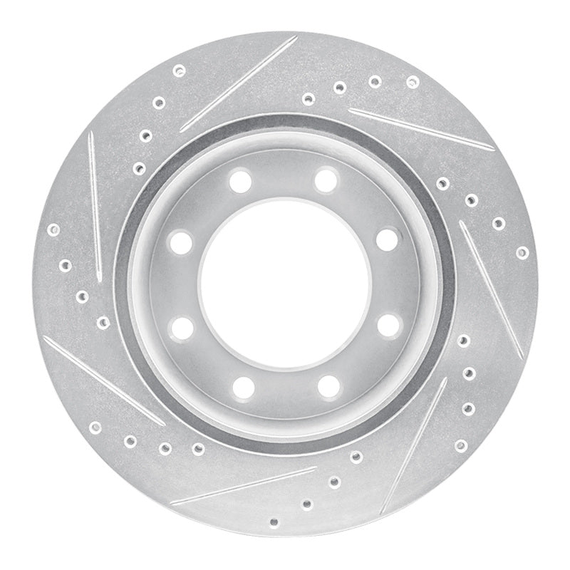 R1 Concepts R1 05-12 Ford F-250 4WD (Super Duty) Rear Right Drilled & Slotted Silver Brake Rotor