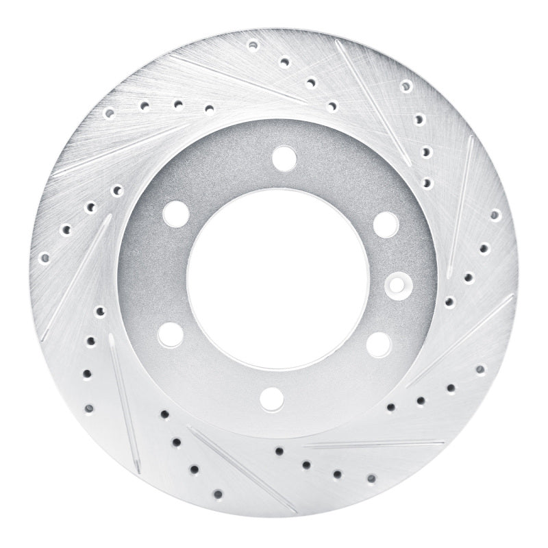 R1 Concepts R1 16-17 Chevrolet S10 Front Right Drilled & Slotted Silver Brake Rotor