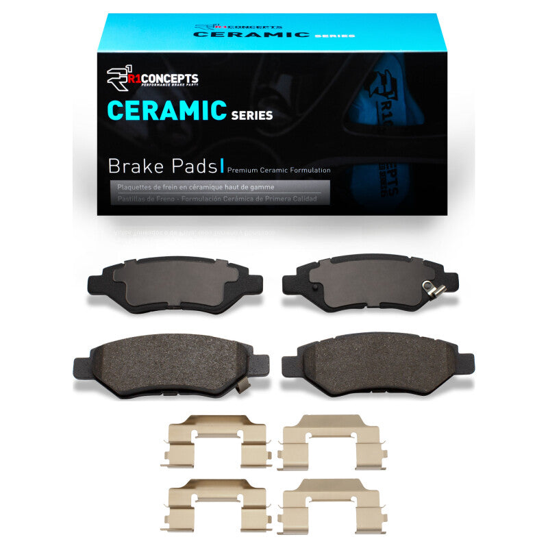 R1 Concepts R1 08-16 Cadillac SRX Rear Ceramic Brake Pads & Hardware Kit