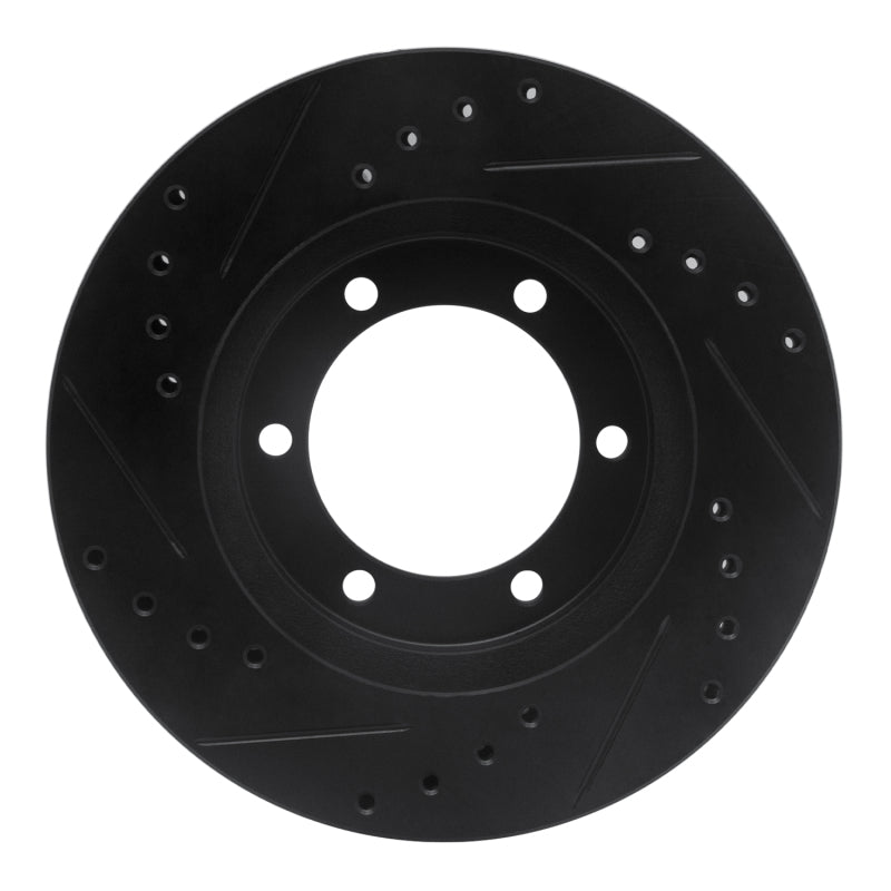 R1 Concepts R1 98-15 Nissan NP300 (Mexico) Front Right Drilled & Slotted Black Brake Rotor