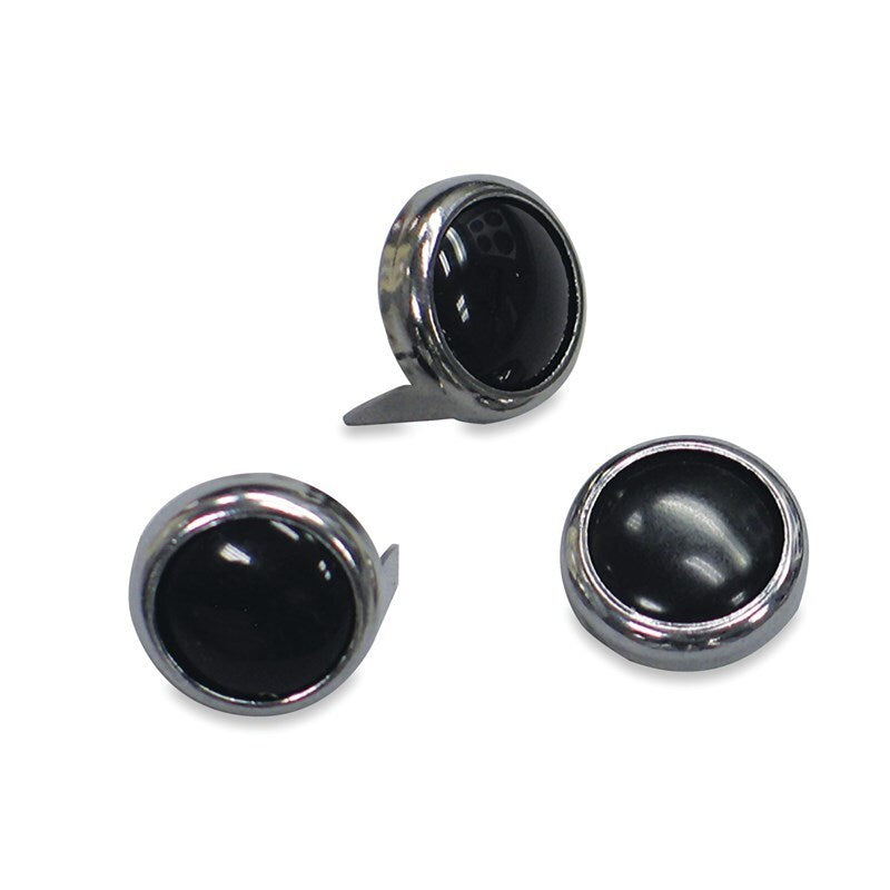 Mustang Motorcycle Mustang Studs 12.5mm (Bag of 10) - Black
