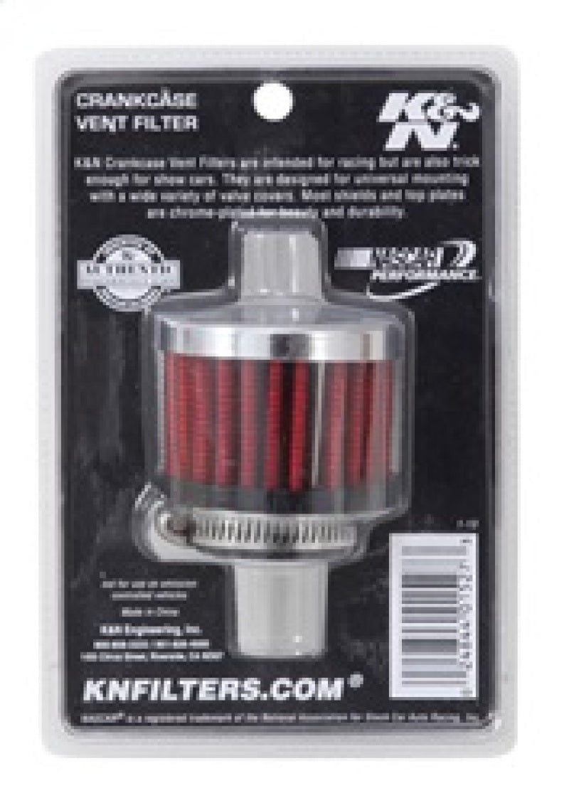K&N Engineering K&N 1in Flange ID x 2in OD x 1.5 inch H Rubber Base Crankcase Vent Filter