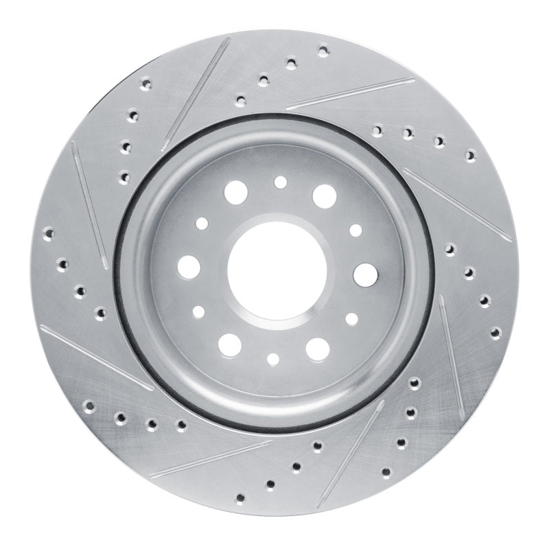R1 Concepts R1 17-25 Buick Enclave Rear Right Drilled & Slotted Silver Brake Rotor