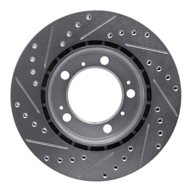 R1 Concepts R1 97-04 Porsche Boxster Rear Right Drilled & Slotted Silver Brake Rotor