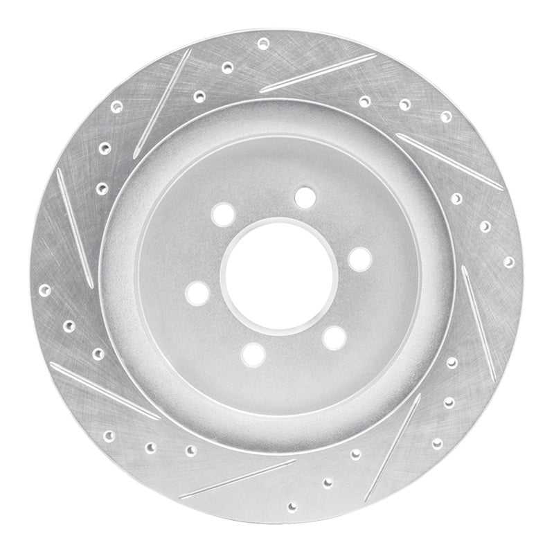 R1 Concepts R1 92-02 Dodge Viper Rear Right Drilled & Slotted Silver Brake Rotor