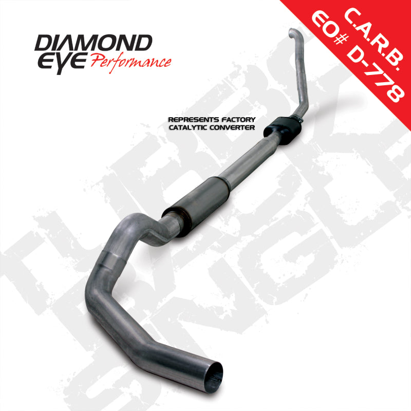 Diamond Eye Performance Diamond Eye KIT 5in Turbo Back SGL SS: 94-97 FORD 7.3L F250/F350 PWRSTROKE NFS W/ CARB EQUIV STDS