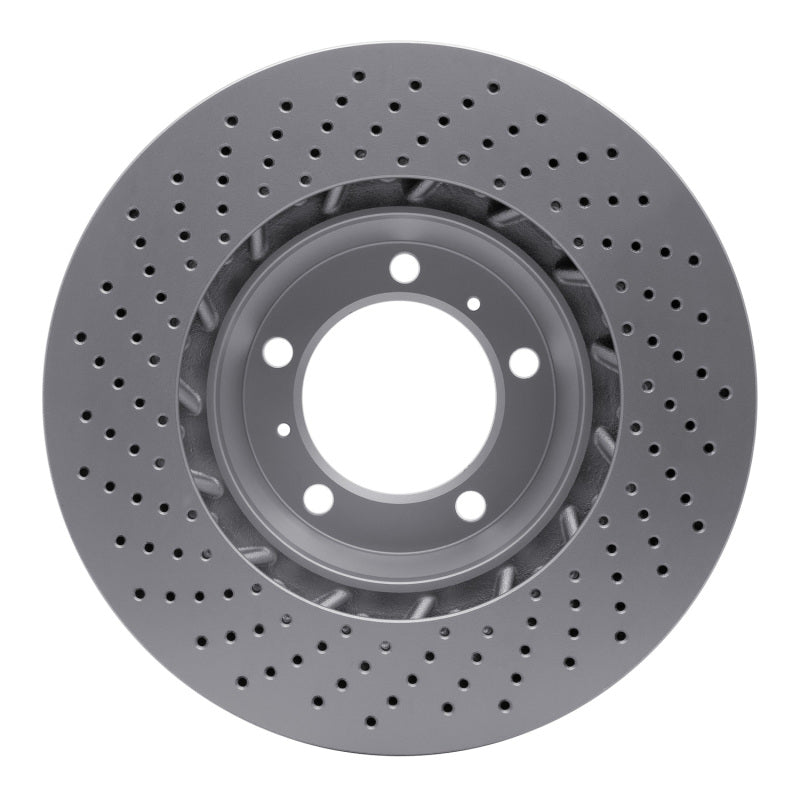 DFC 99-23 Porsche 718 Cayman Right Front Drilled GeoSPEC Coated Rotor
