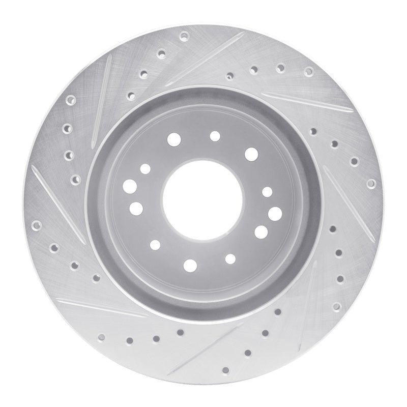 R1 Concepts R1 63-82 Chevrolet Corvette Front/Rear Right Drilled & Slotted Silver Brake Rotor