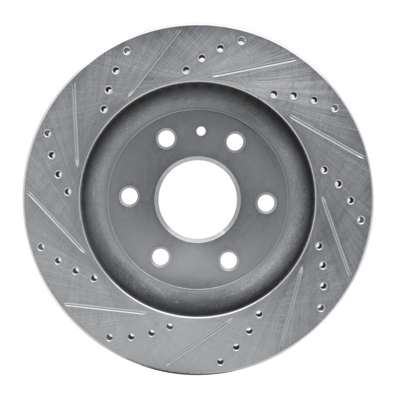 R1 Concepts R1 07-17 Buick Enclave Front Right Drilled & Slotted Silver Brake Rotor