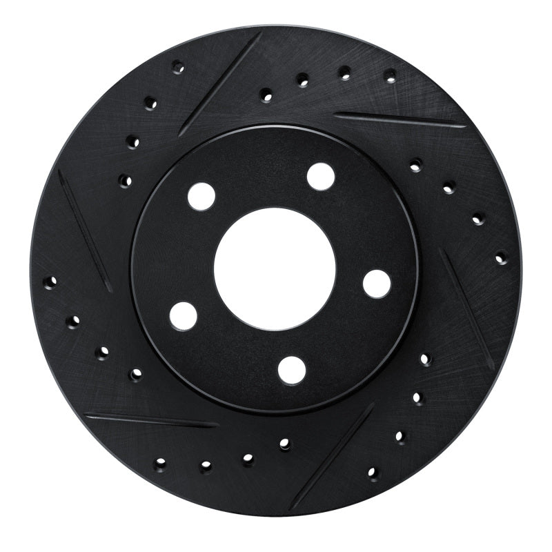 R1 Concepts R1 82-84 Buick SKYHAWK Front Left Drilled & Slotted Black Brake Rotor