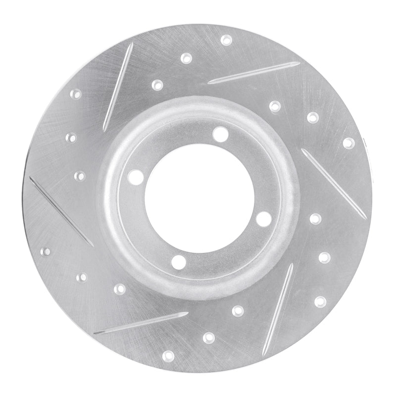 R1 Concepts R1 78-83 Dodge CHALLENGER Front Right Drilled & Slotted Silver Brake Rotor