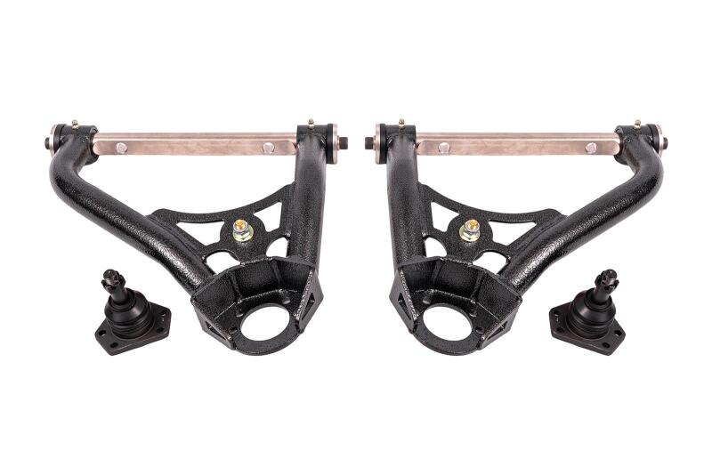 BMR Suspension BMR 68-74 Chevrolet Nova Non-Adj. Upper A-Arms w/ STD. Ball Joint (Delrin) - Black Hammertone