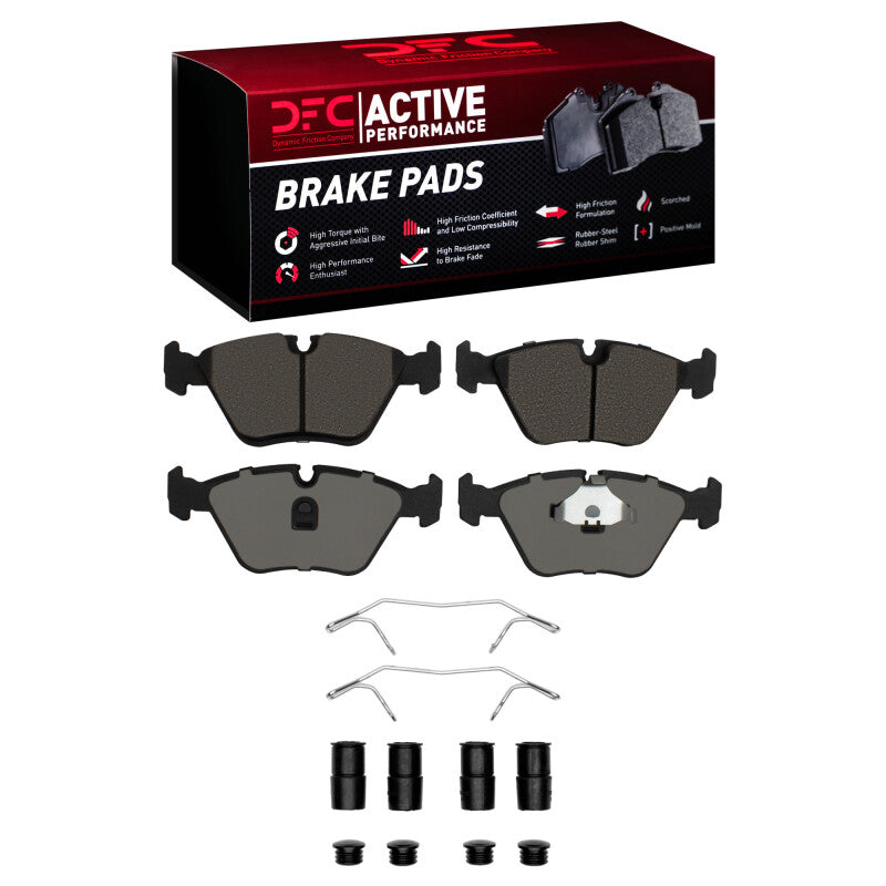 DFC 89-91 Audi 100 Quattro Front Active Performance Pads and Hardware Kit