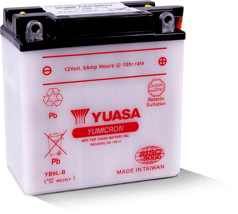 Yuasa Battery Yuasa YB9L-B Yumicron 12-Volt Battery