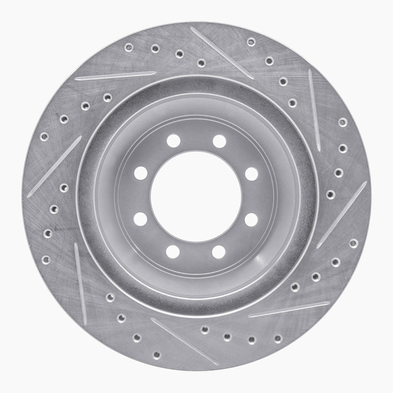 R1 Concepts R1 75-94 Ford E-350 Econoline Club Wagon Front Left Drilled & Slotted Silver Brake Rotor