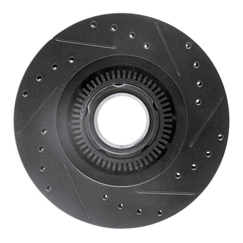 R1 Concepts R1 93-94 Ford Explorer Front Left Drilled & Slotted Black Brake Rotor