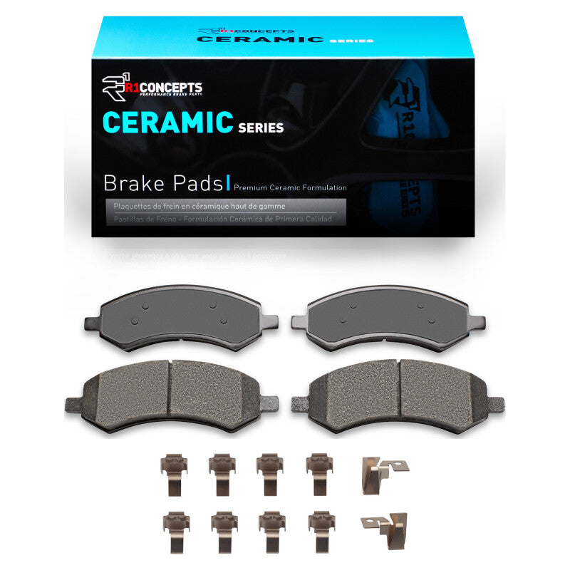 R1 Concepts R1 05-24 Chrysler Aspen Front Ceramic Brake Pads & Hardware Kit