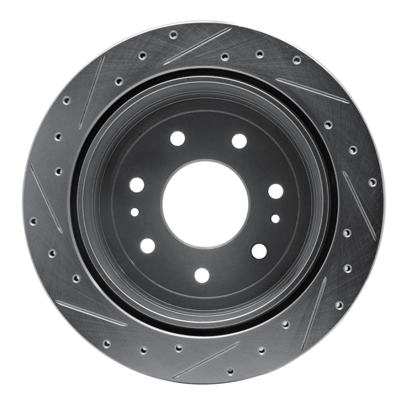 R1 Concepts R1 04-11 Ford F-150 RWD Rear Right Drilled & Slotted Silver Brake Rotor
