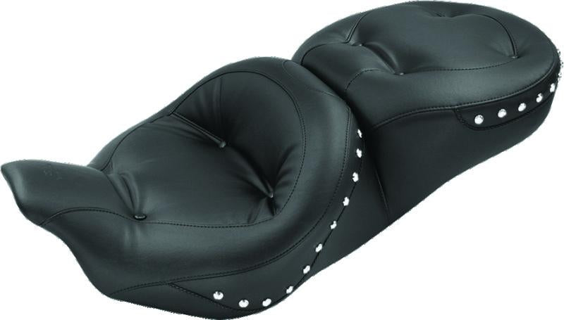 Mustang Motorcycle Mustang 08-21 Harley Electra Glide,Rd Glide,Rd King,Street Glide Std Tour 1PC Seat w/Studs - Black