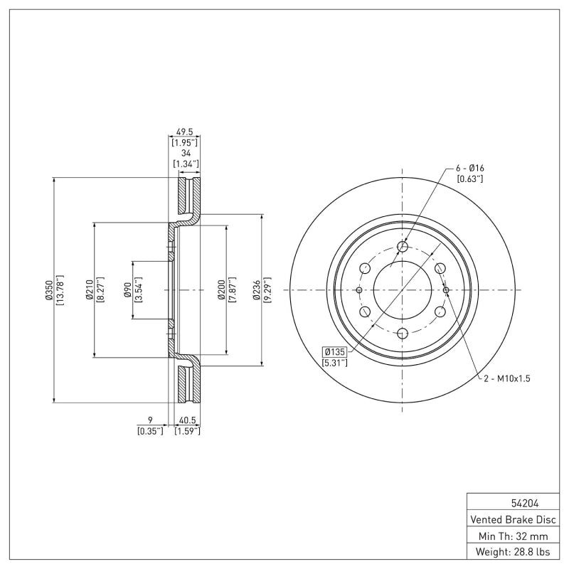 DFC 07-21 Ford F-150 4WD Front Brake Rotor