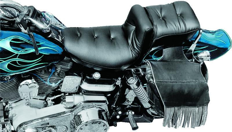 Mustang Motorcycle Mustang 58-84 Harley FX/FL Duke Extra Wide 1PC Seat Regal - Black