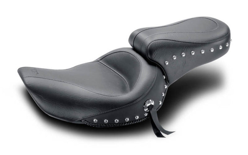 Mustang Motorcycle Mustang 91-05 Harley Dyna Standard Touring Solo Seat w/Studs - Black