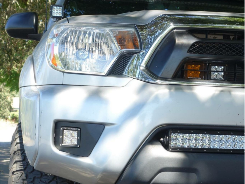 Cali Raised LED Cali Raised 2012-2015 Toyota Tacoma Fog Light Pod Replacements Brackets Kit - W/ 3X2 18 Amber Pods