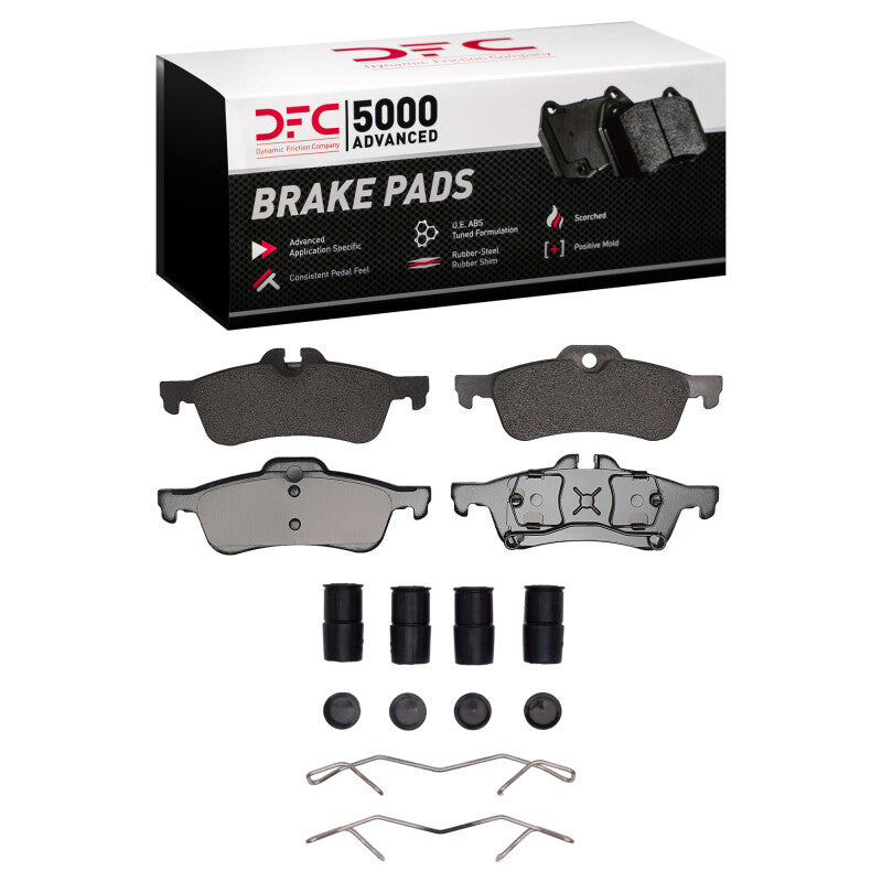 DFC 02-08 Mini Cooper (Excl Clubman) Rear 5000 Advanced Low Metallic Brake Pads and Hardware Kit
