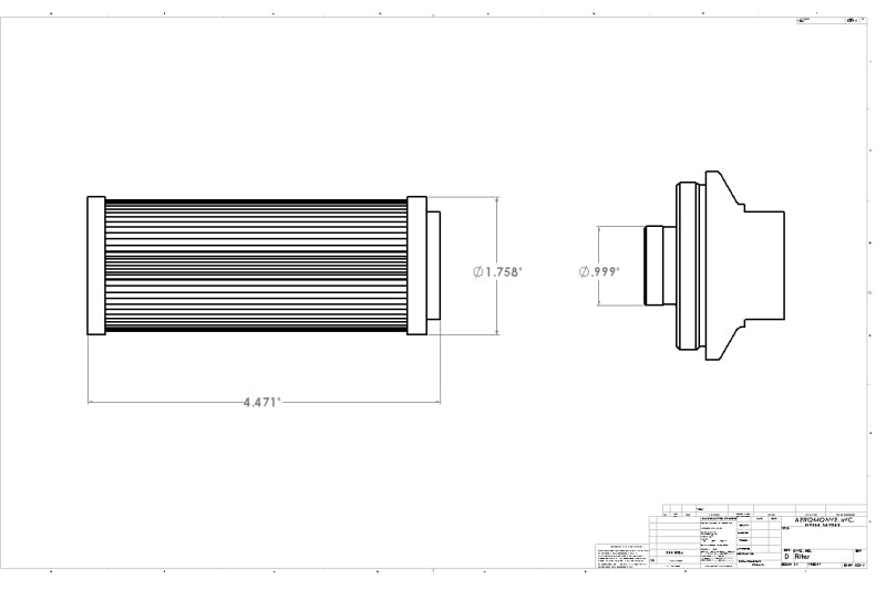 Aeromotive Replacement Pro-Series 100 Micron SS Element (for 12302 Filter Assembly)