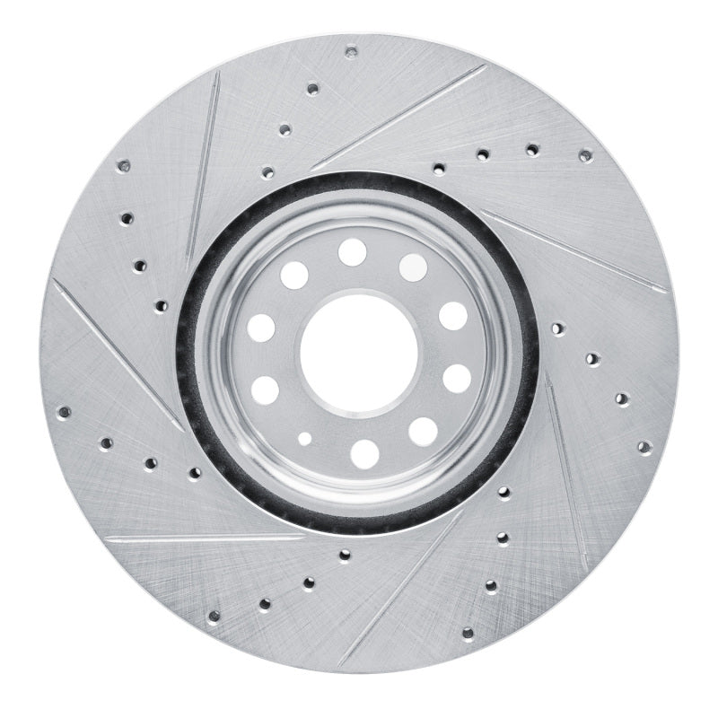 R1 Concepts R1 18-25 Volkswagen ATLAS Front Right Drilled & Slotted Silver Brake Rotor