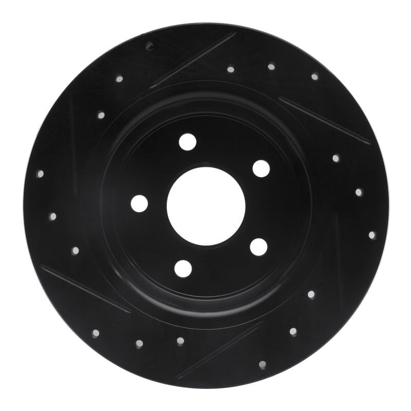 R1 Concepts R1 13-18 Ford Escape Rear Right Drilled & Slotted Black Brake Rotor