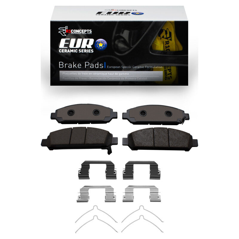 R1 Concepts R1 09-15 Toyota Venza Front Euro Ceramic Pads & Hardware Kit