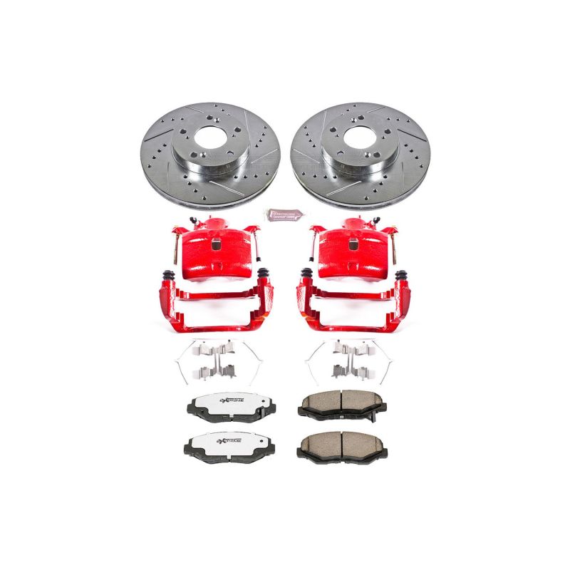 PowerStop Power Stop 02-04 Honda CR-V Front Z26 Street Warrior Brake Kit w/Calipers
