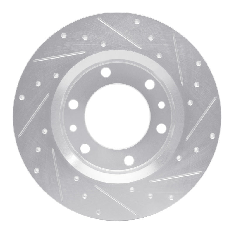 R1 Concepts R1 81-85 Toyota 4Runner Front Left Drilled & Slotted Silver Brake Rotor
