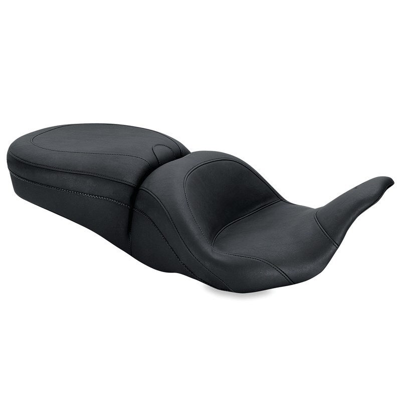Mustang Motorcycle Mustang 08-21 Harley Electra Glide, Rd Glide, Rd King, Str Glide Lowdown Touring 1PC Seat - Black