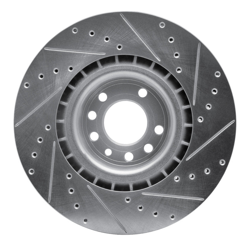 R1 Concepts R1 08-11 Saab 9-3 Front Left Drilled & Slotted Silver Brake Rotor