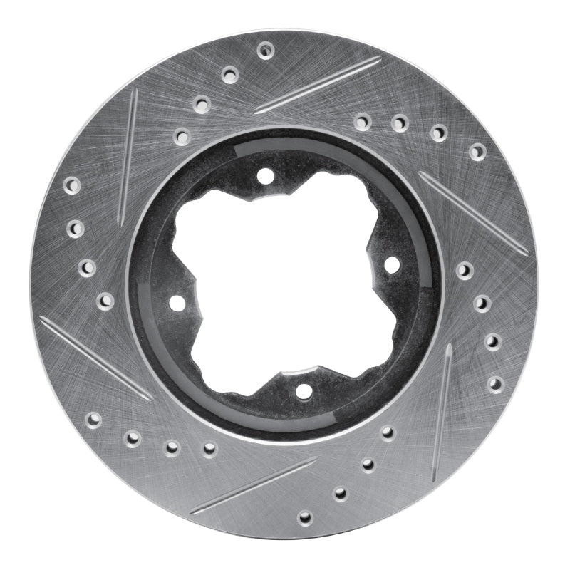 R1 Concepts R1 90-97 Acura CL Front Right Drilled & Slotted Silver Brake Rotor