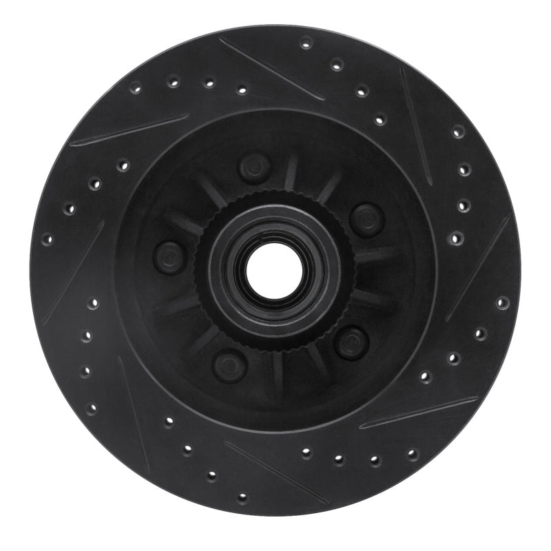 R1 Concepts R1 97-00 Ford Expedition Front Left Drilled & Slotted Black Brake Rotor