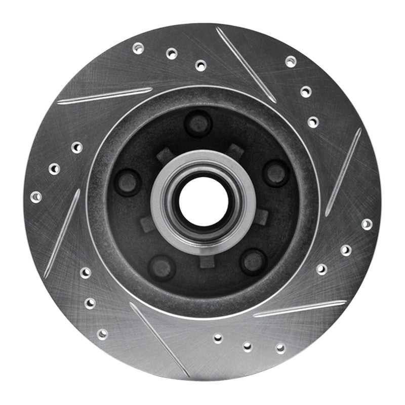 R1 Concepts R1 79-81 Buick Century Front Left Drilled & Slotted Silver Brake Rotor